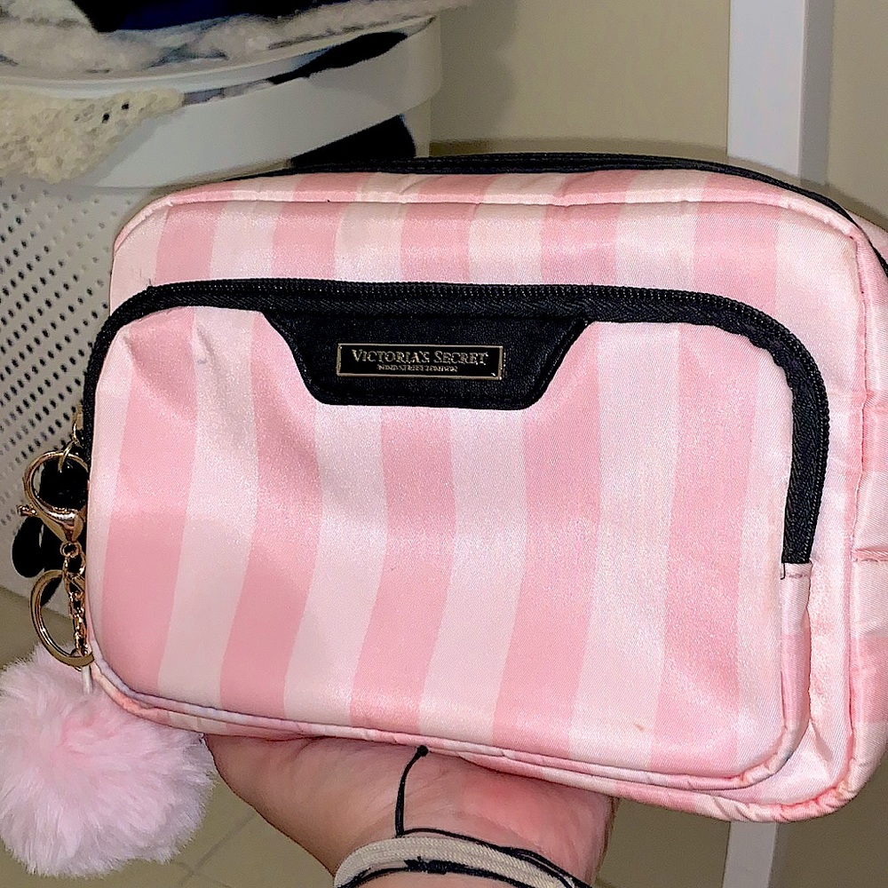 A purse of makeup from victoria secret